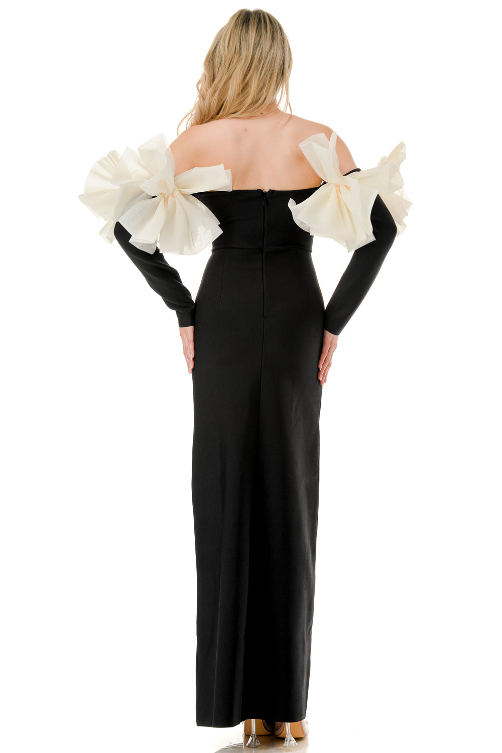 Ivory Whisper Sleeve Bandage Gown