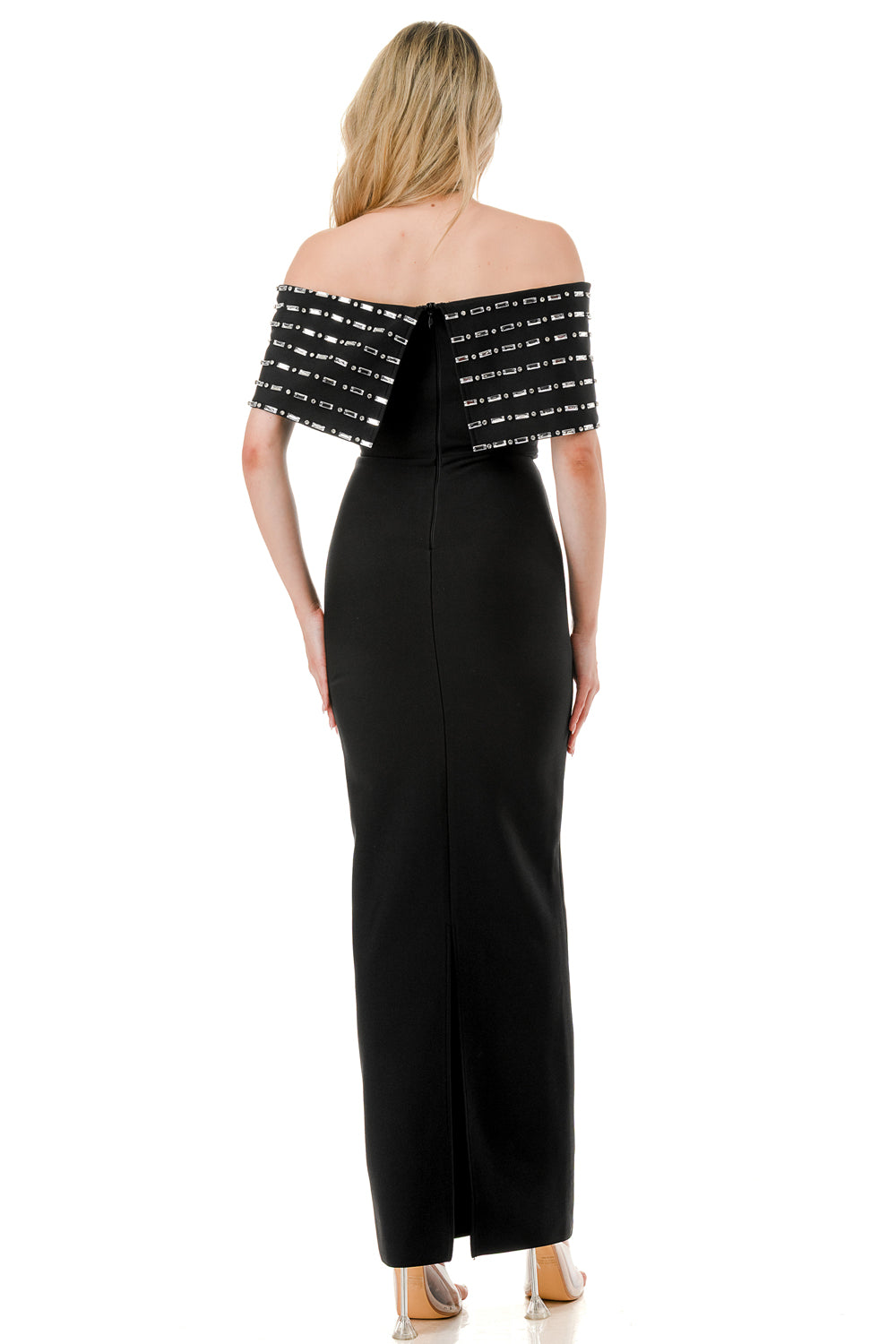 Starlight Opera Cape Bandage Maxi Dress