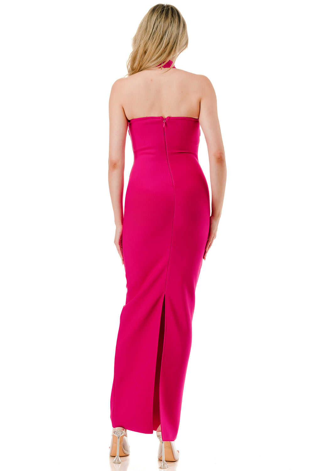 Royale Halter Bandage Maxi Dress