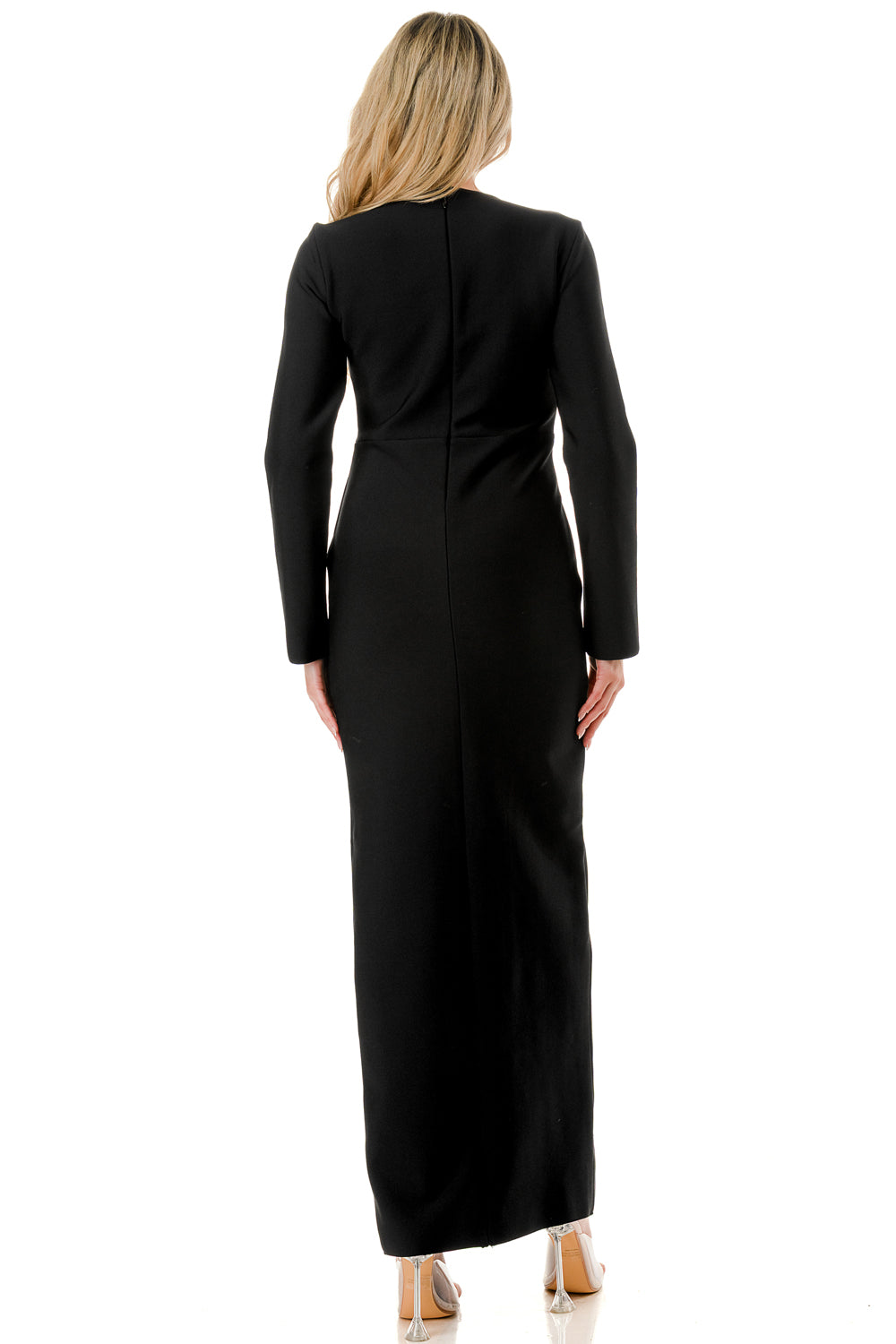Dominique Chain Lace-Up Bandage Maxi Dress
