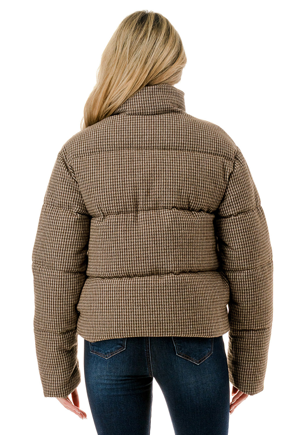 Chelsea District Houndstooth Puffer Jacket