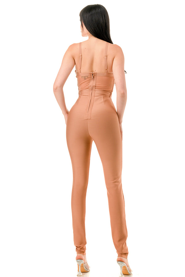 Midnight Contour Corset Bandage Jumpsuit