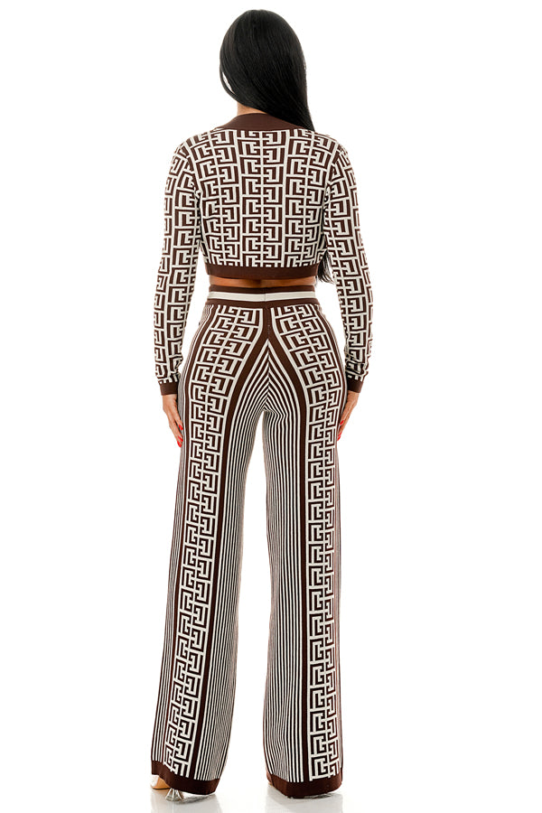 Riviera Maze Knit Pant Set