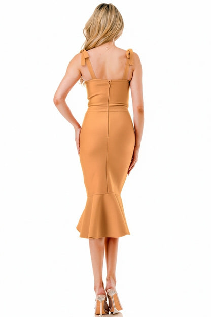 Heiress Corset Mermaid Bandage Midi Dress