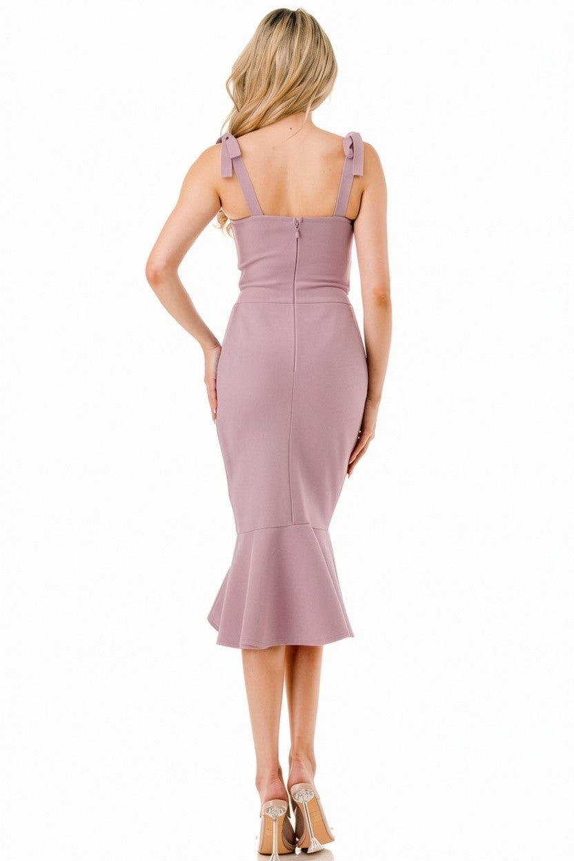 Heiress Corset Mermaid Bandage Midi Dress