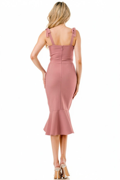 Heiress Corset Mermaid Bandage Midi Dress