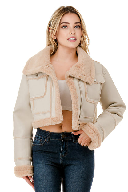 Aspen Shearling Aviator Jacket