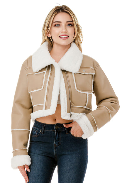 Aspen Shearling Aviator Jacket