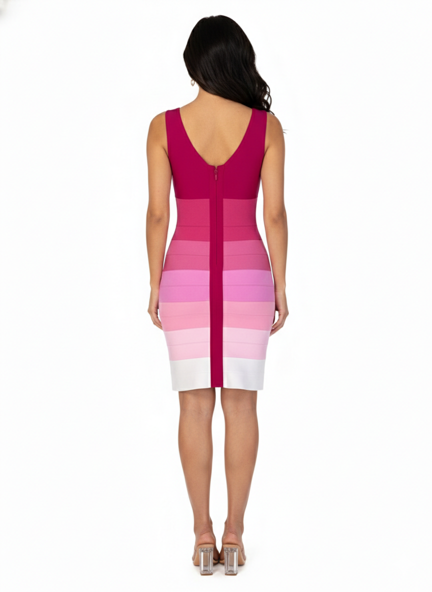 Ocean Fade Bandage Mini Dress