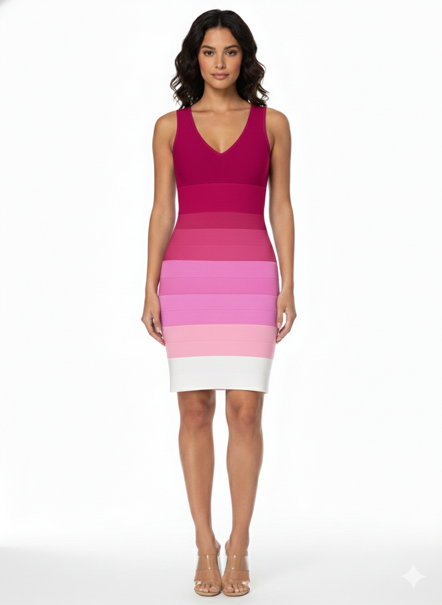 Ocean Fade Bandage Mini Dress