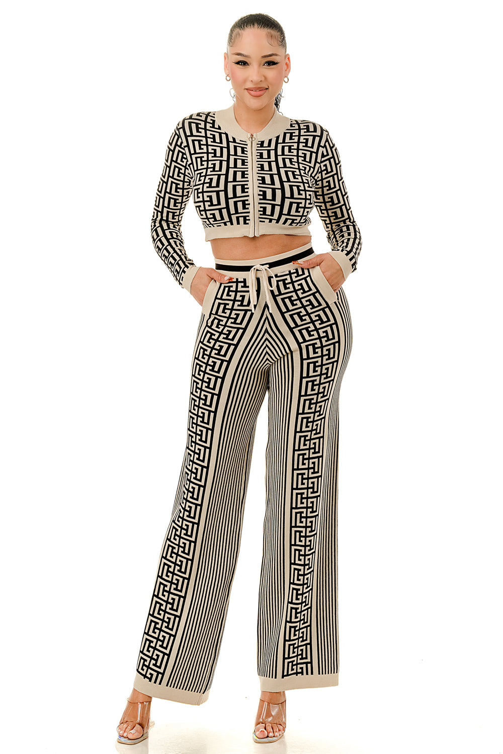 Riviera Maze Knit Pant Set