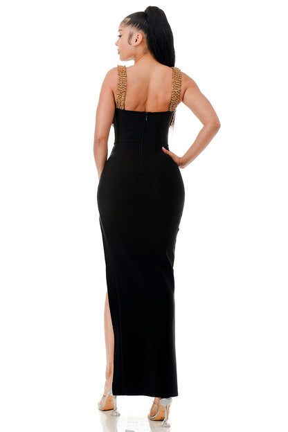 Golden Hour Goddess Bandage Gown
