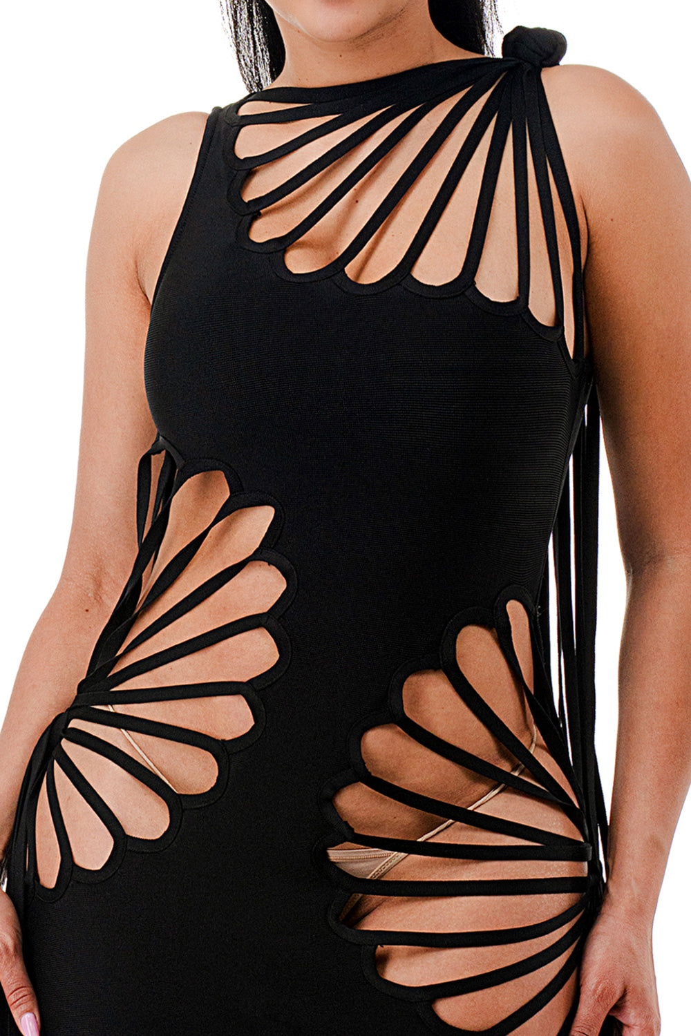 Scarlet Siren Cutout Bandage Midi Dress