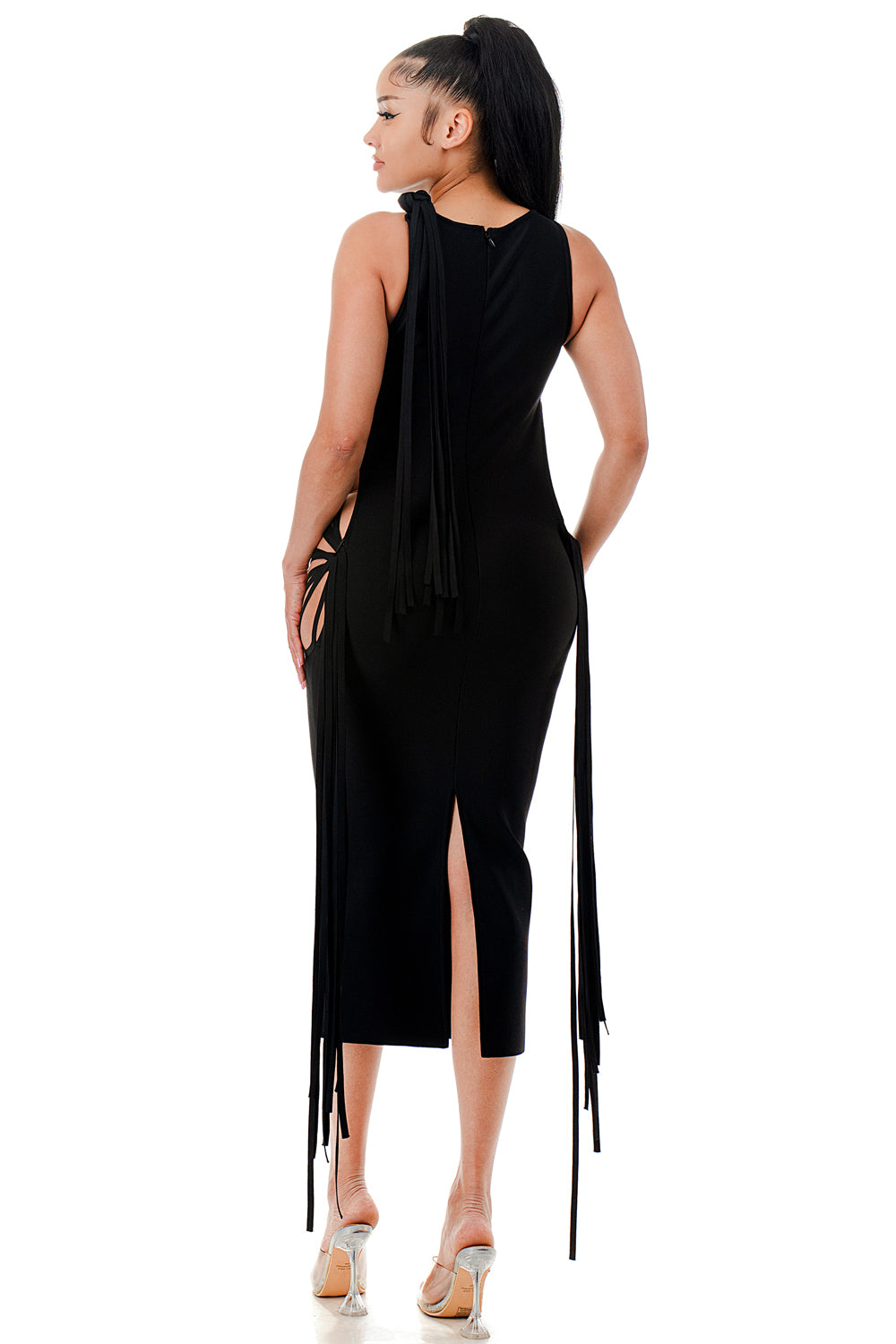 Scarlet Siren Cutout Bandage Midi Dress