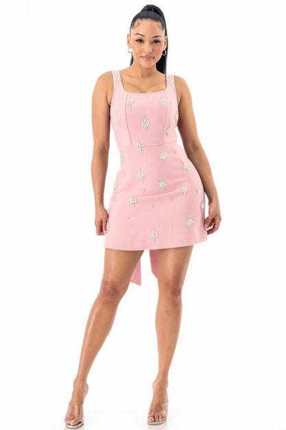 Starlight Embellished Bandage Mini Dress