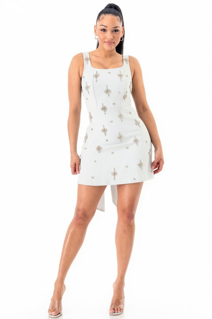 Starlight Embellished Bandage Mini Dress