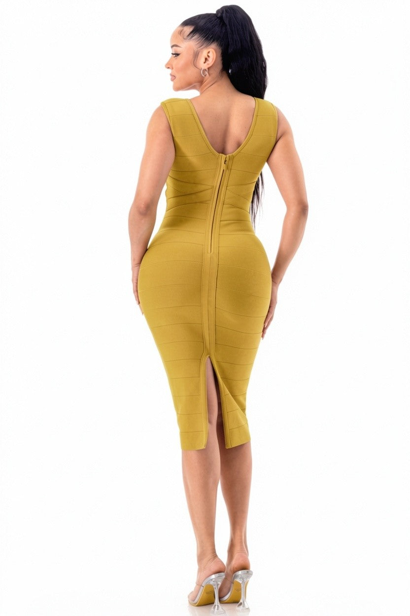 Flawless Form Bandage Midi Dress