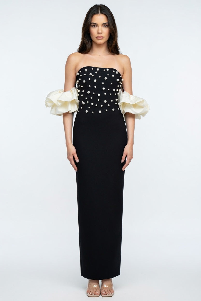 Pearl Empress Off-Shoulder Bandage Gown