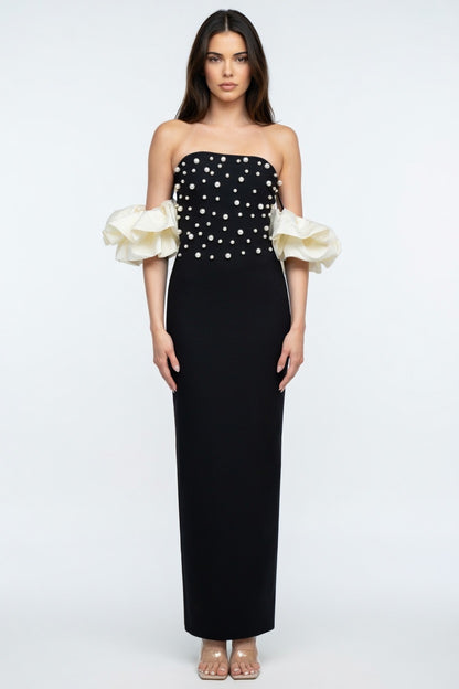 Pearl Empress Off-Shoulder Bandage Gown