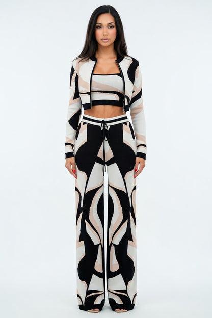Mocha Mirage Knit Pant Set