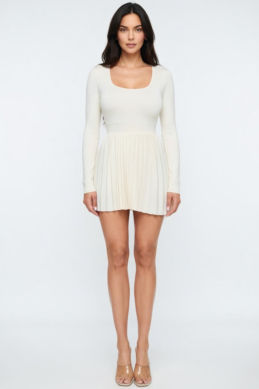 Siena Sculpt Pleated Mini Dress