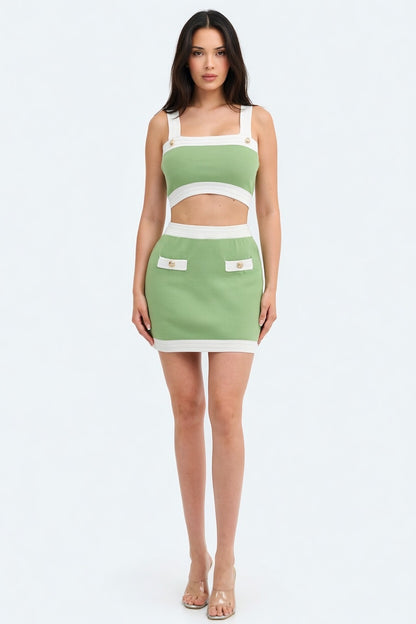 Blush Billionaire Knit Skirt Set
