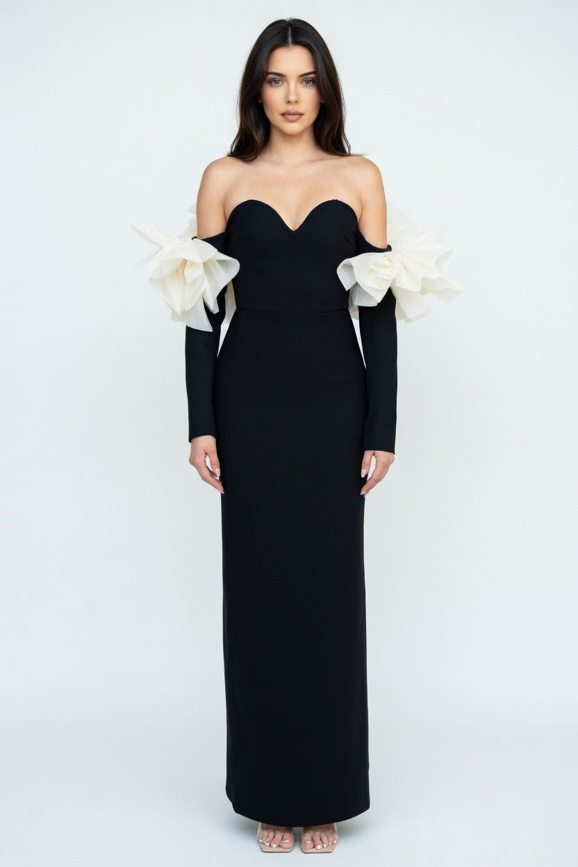 Ivory Whisper Sleeve Bandage Gown