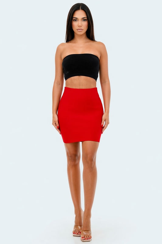 Essential Sculpt Bandage Mini Pencil Skirt