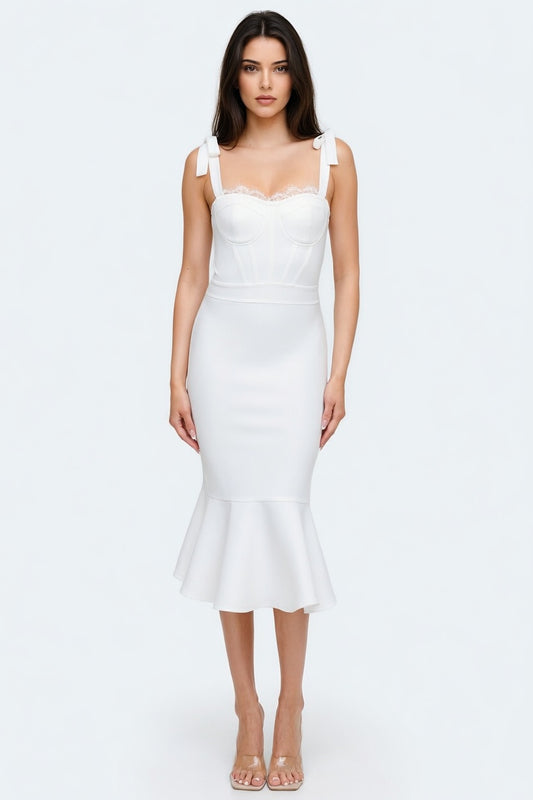 Heiress Corset Mermaid Bandage Midi Dress