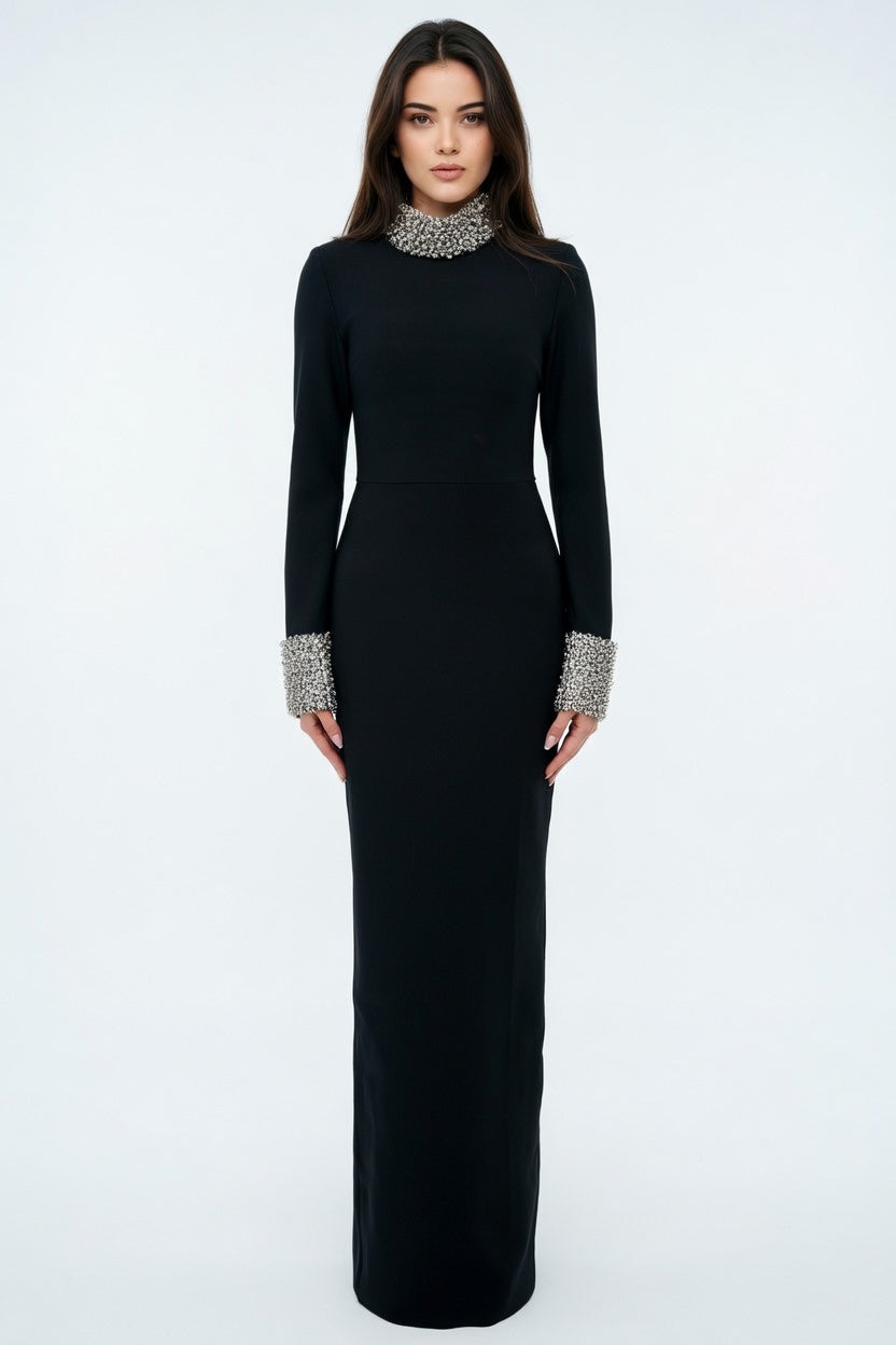 Regency Pearl Collar Bandage Gown